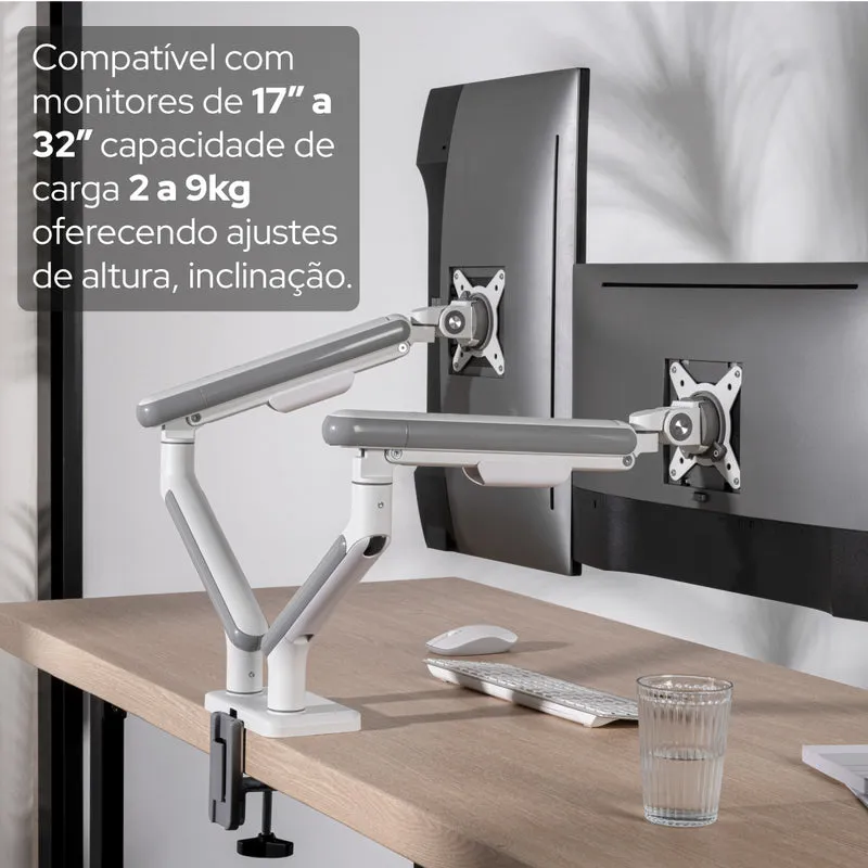 Braço Articulado para Monitor Elements Aice Duplo